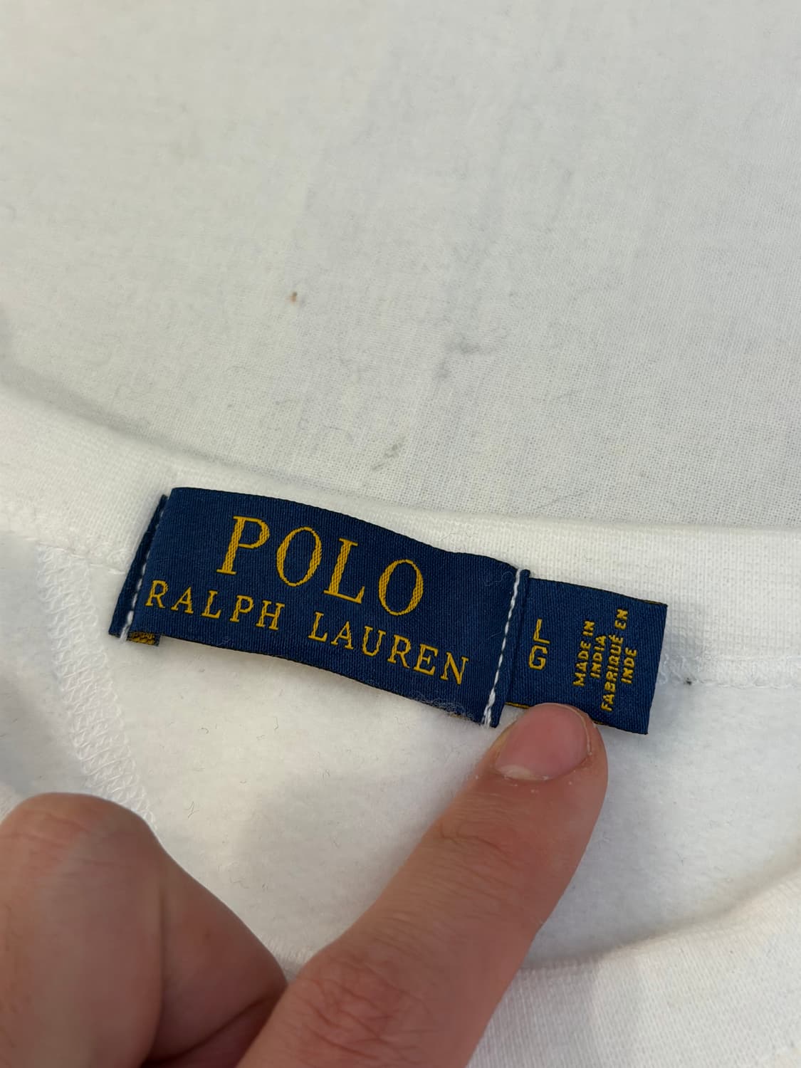 새상품급 폴로 랄프로렌 신형 맨투맨 스웻셔츠 화이트 상품이미지3