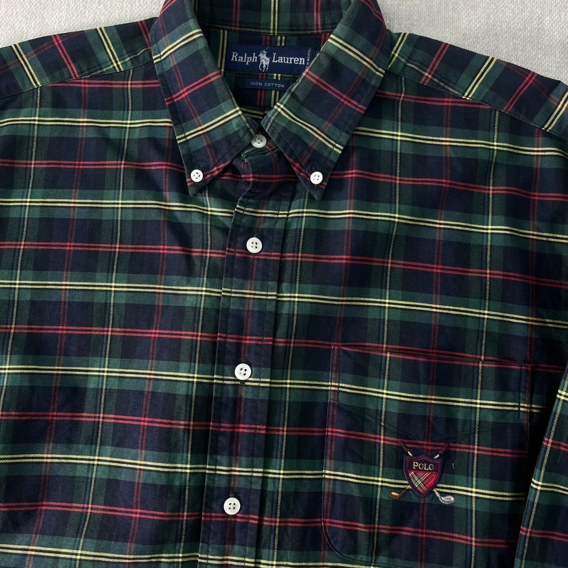 105 폴로랄프로렌 방패로고 빈티지 체크 셔츠 상품이미지2