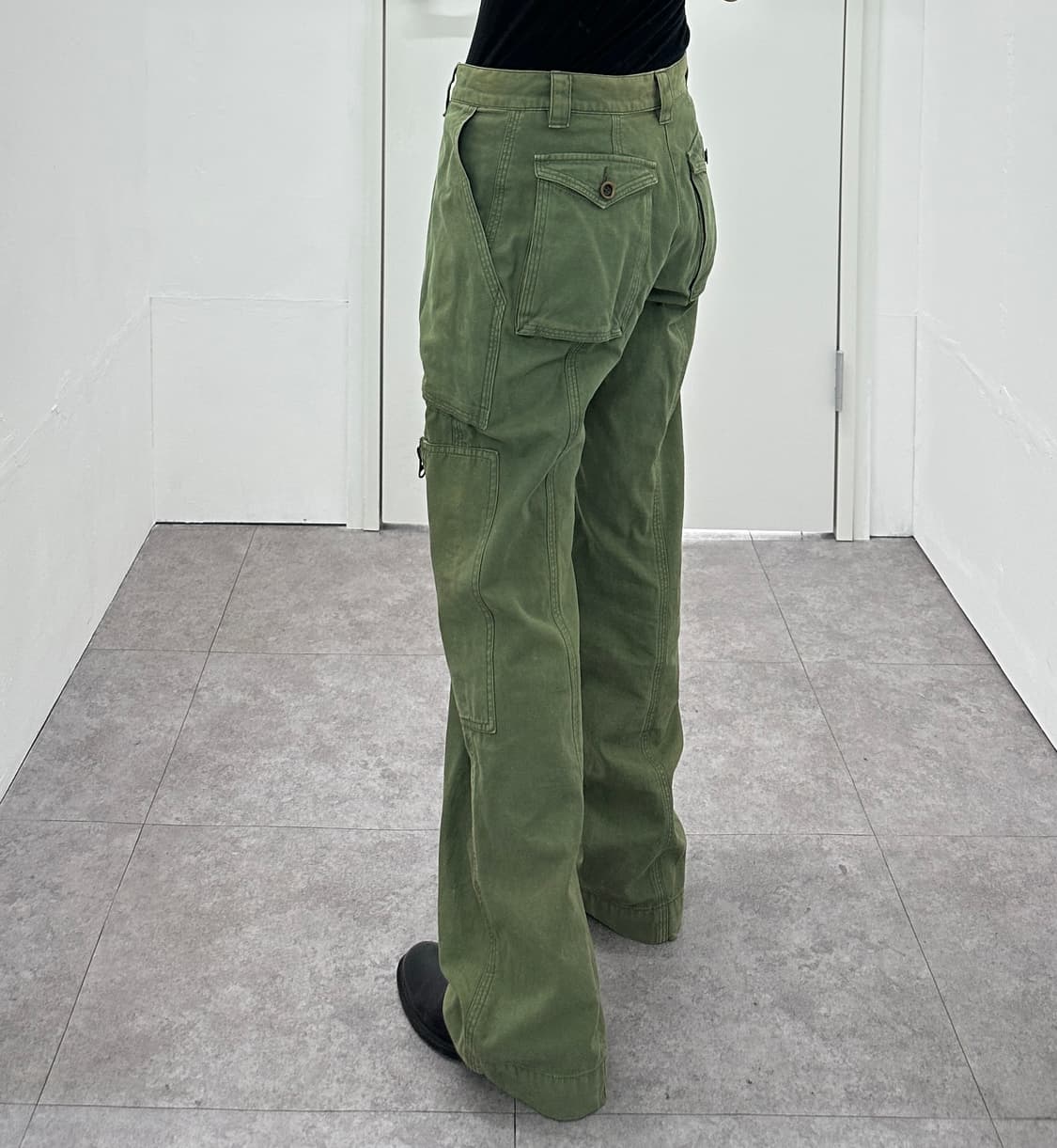 Japanese Vintage Zip Pocket Khaki Cargo  상품이미지4