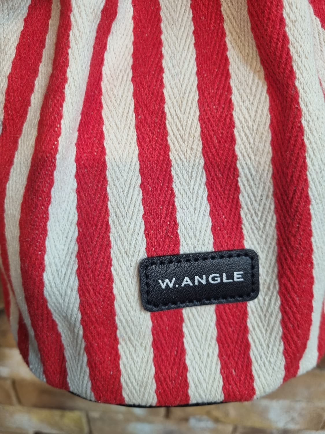 새상품)W.ANGLE 스트라이프 버킷백 상품이미지2