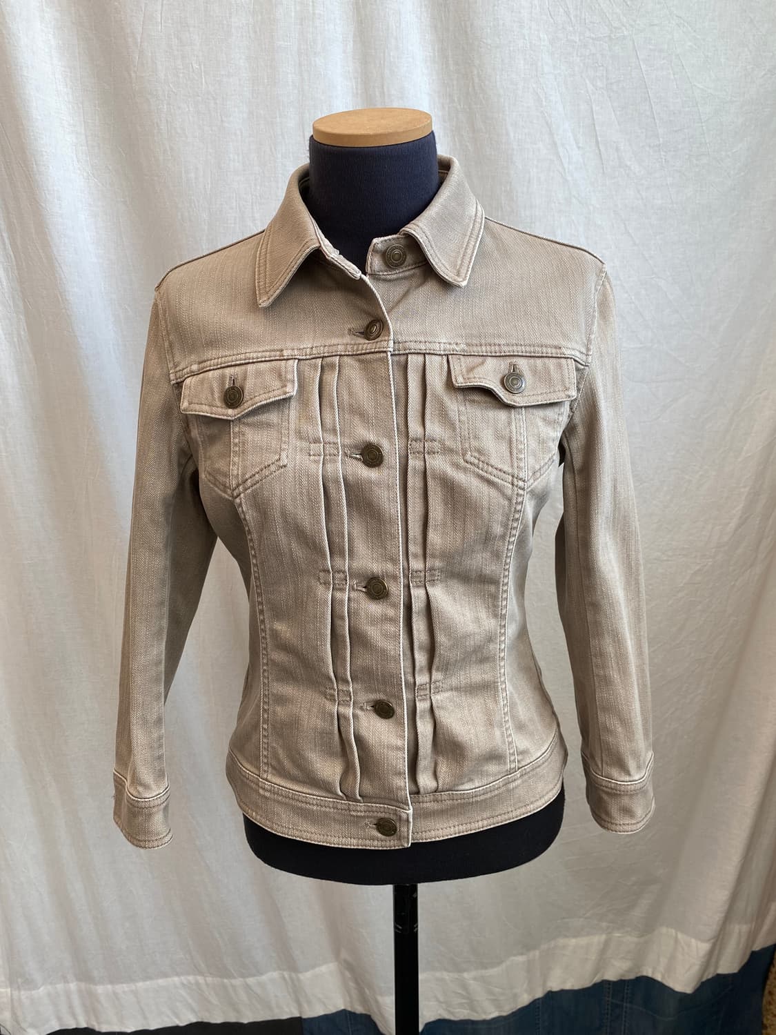 KUMIKYOKU 베이지 데님 자켓(S) 상품이미지2