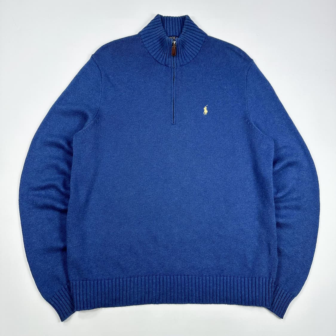 폴로 랄프로렌 포니 스카이 블루 반집업 니트 (L) 상품이미지2