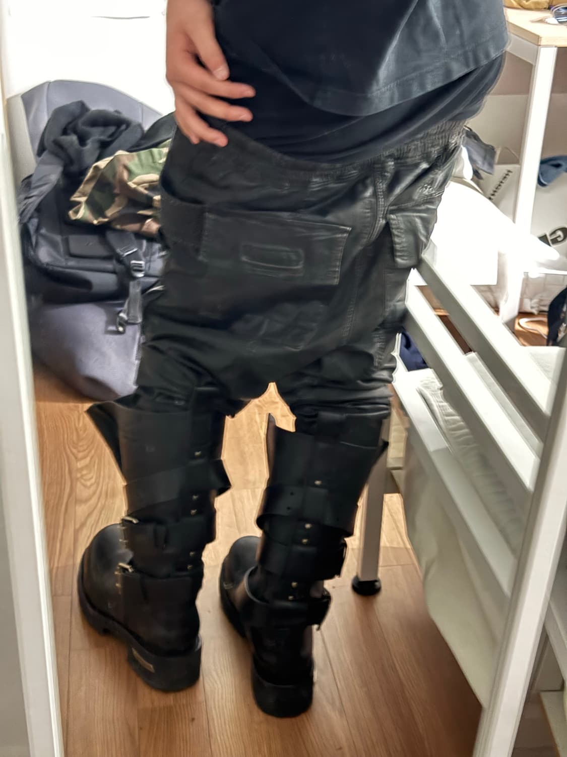 릭오웬스 태권도 왁스 코팅진 상품이미지6