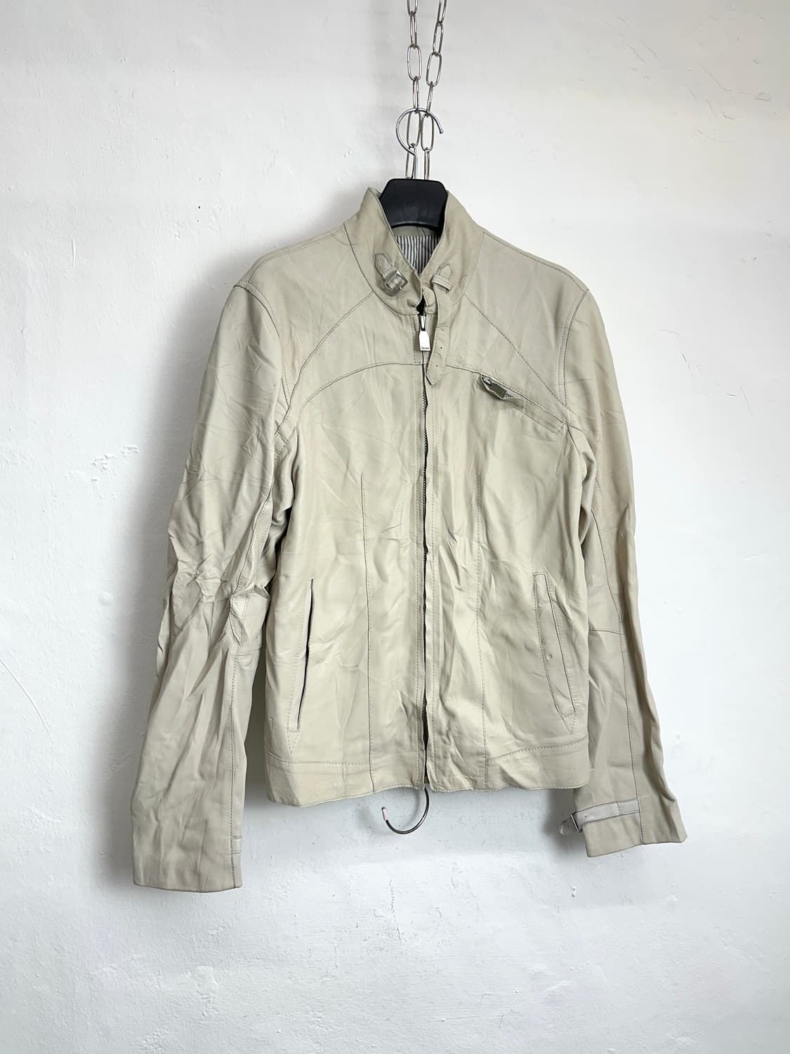 Zara Panelled Lambskin Leather Jacket 상품이미지3