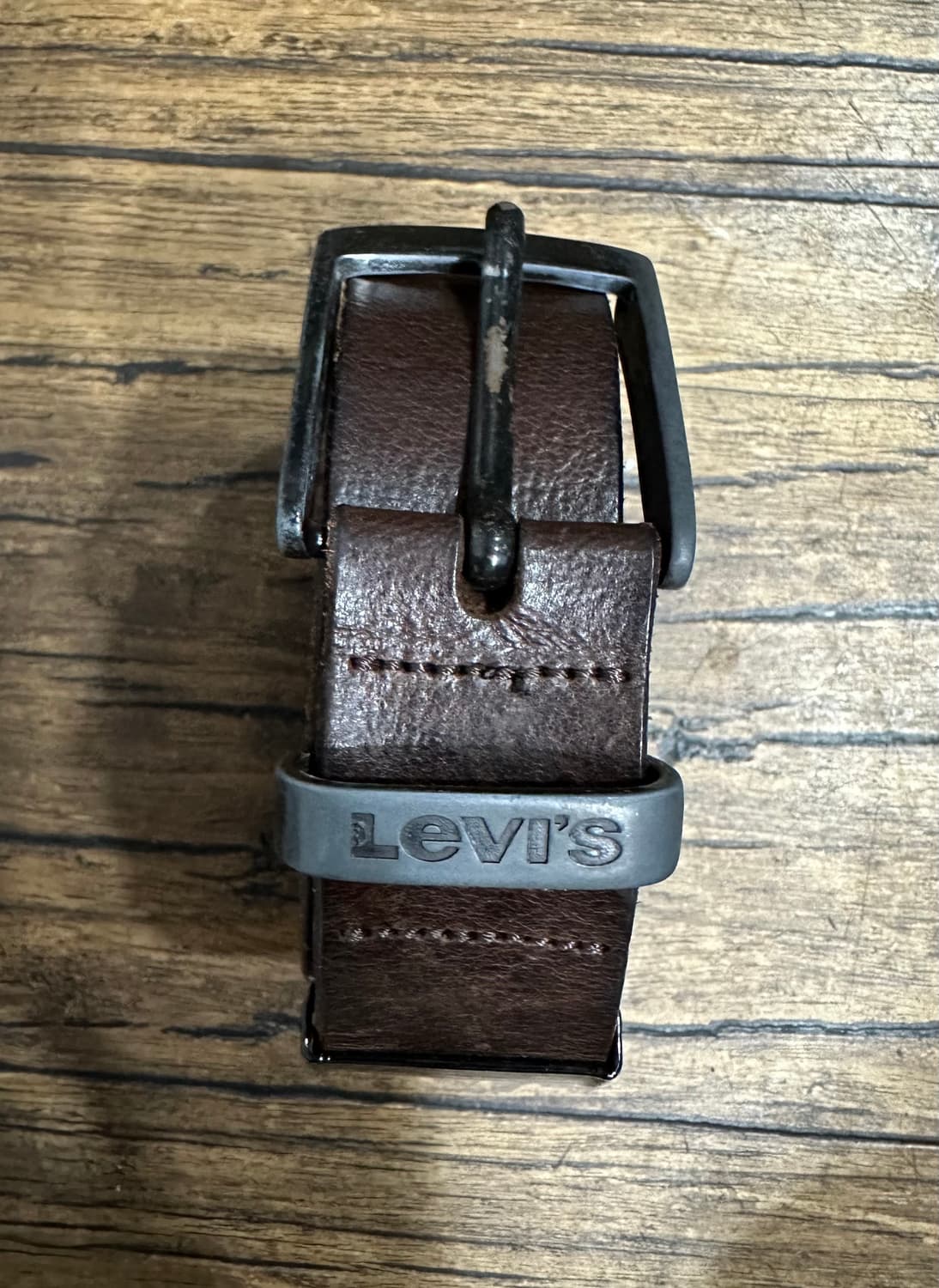 리바이스 LEVIS  브라운 소가죽 벨트 블랙 버클 상품이미지2