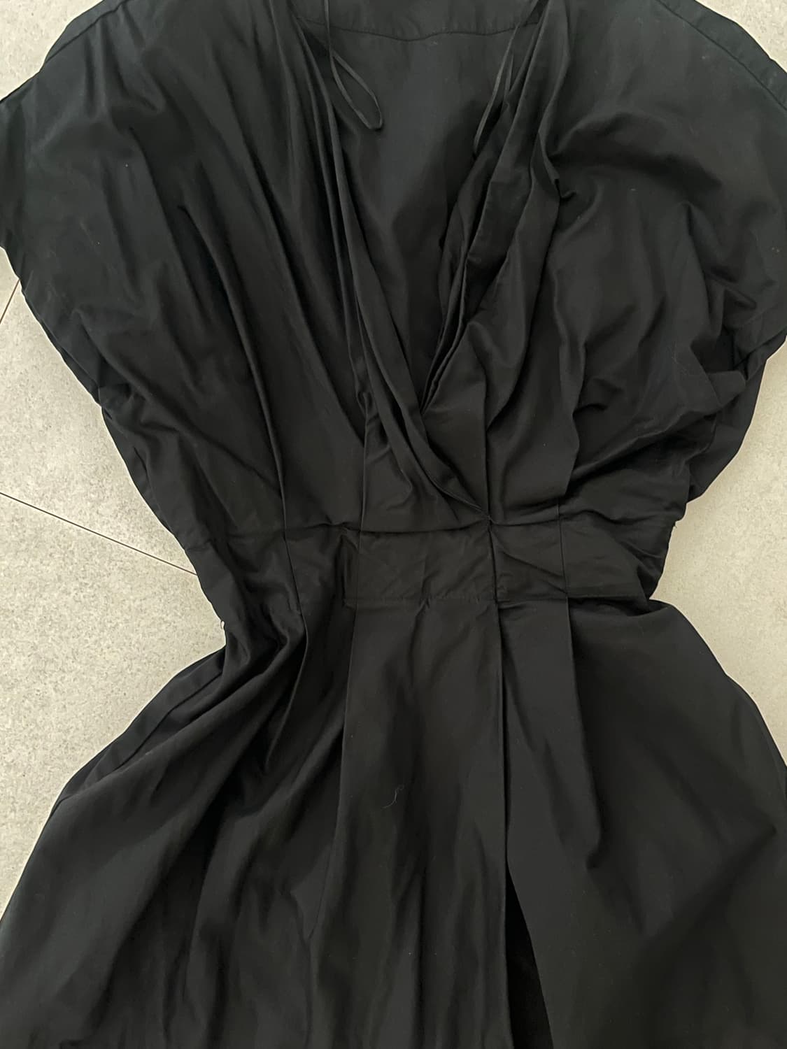 자라 셔츠 원피스 S 블랙 상품이미지3