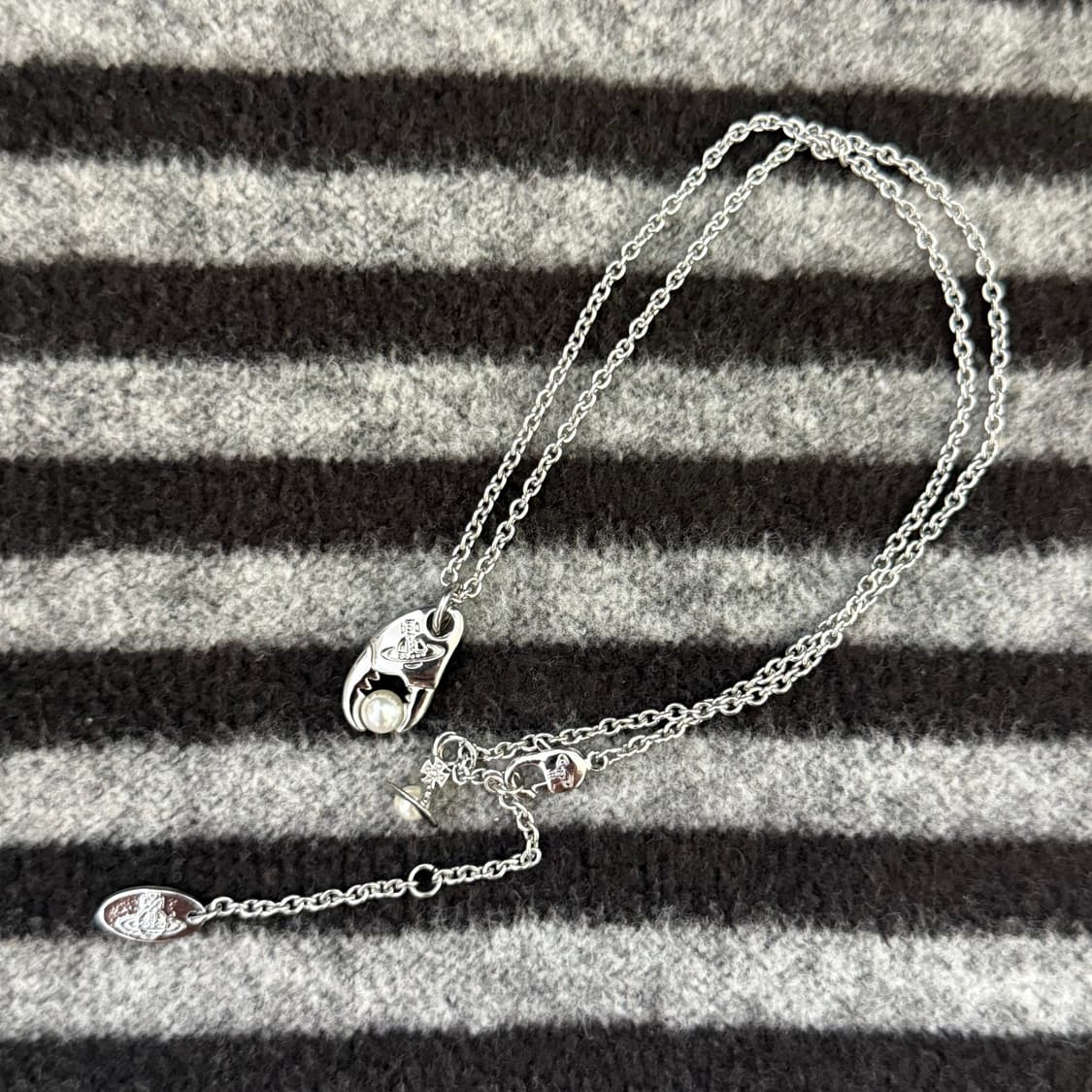 비비안웨스트우드 집게 진주 orb 목걸이 상품이미지1