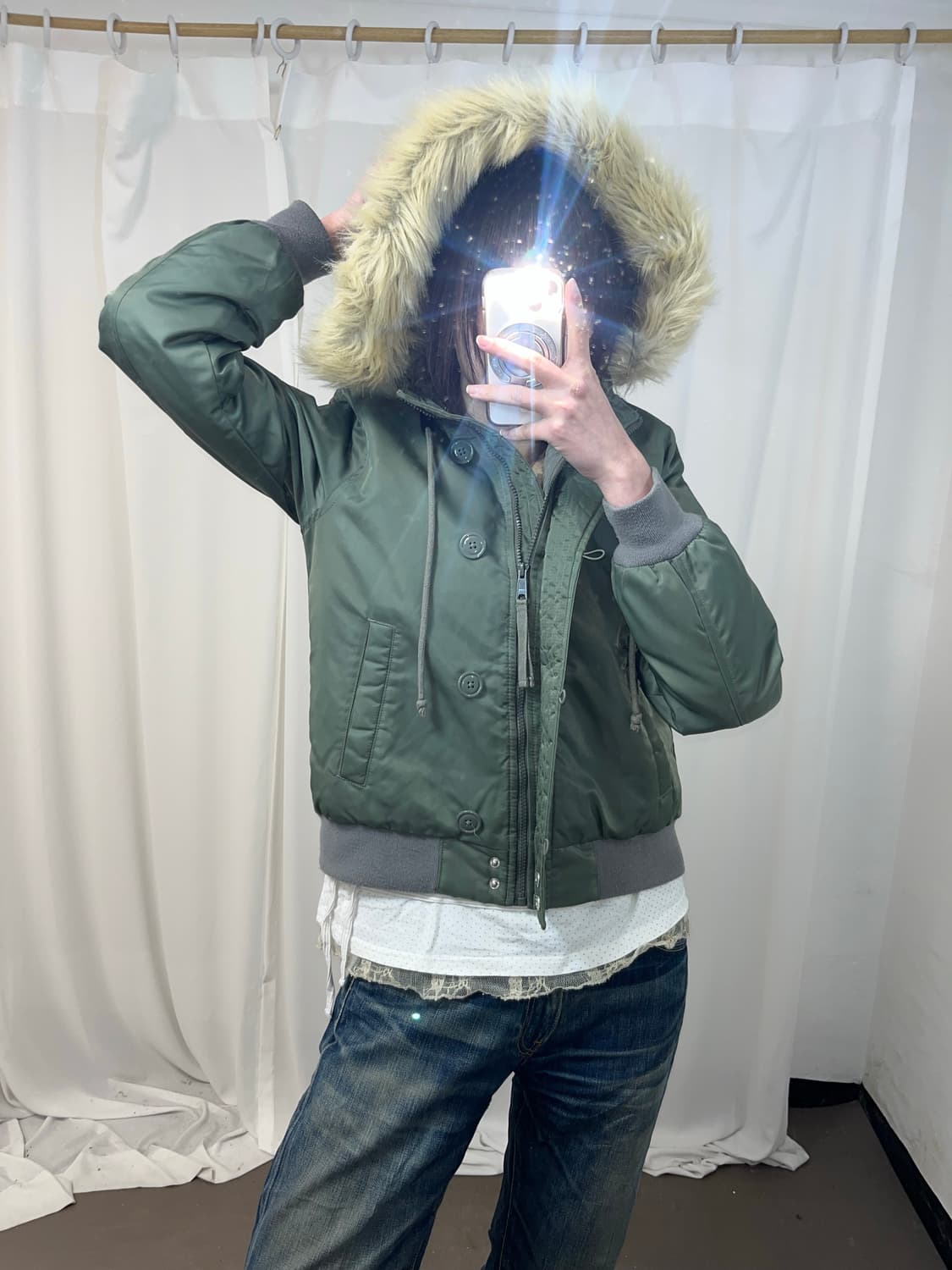 Levis 카키 울프죠 점퍼 상품이미지5