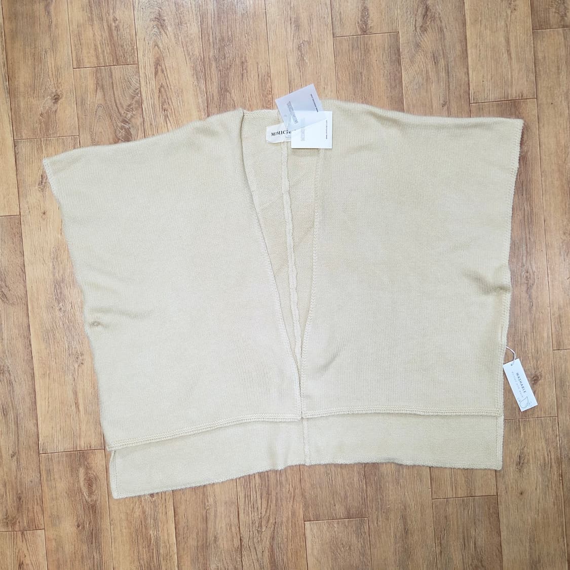 미미씨엘(mimiciel) 케이프 숄 니트가디건 프리사이즈 새상품 상품이미지3