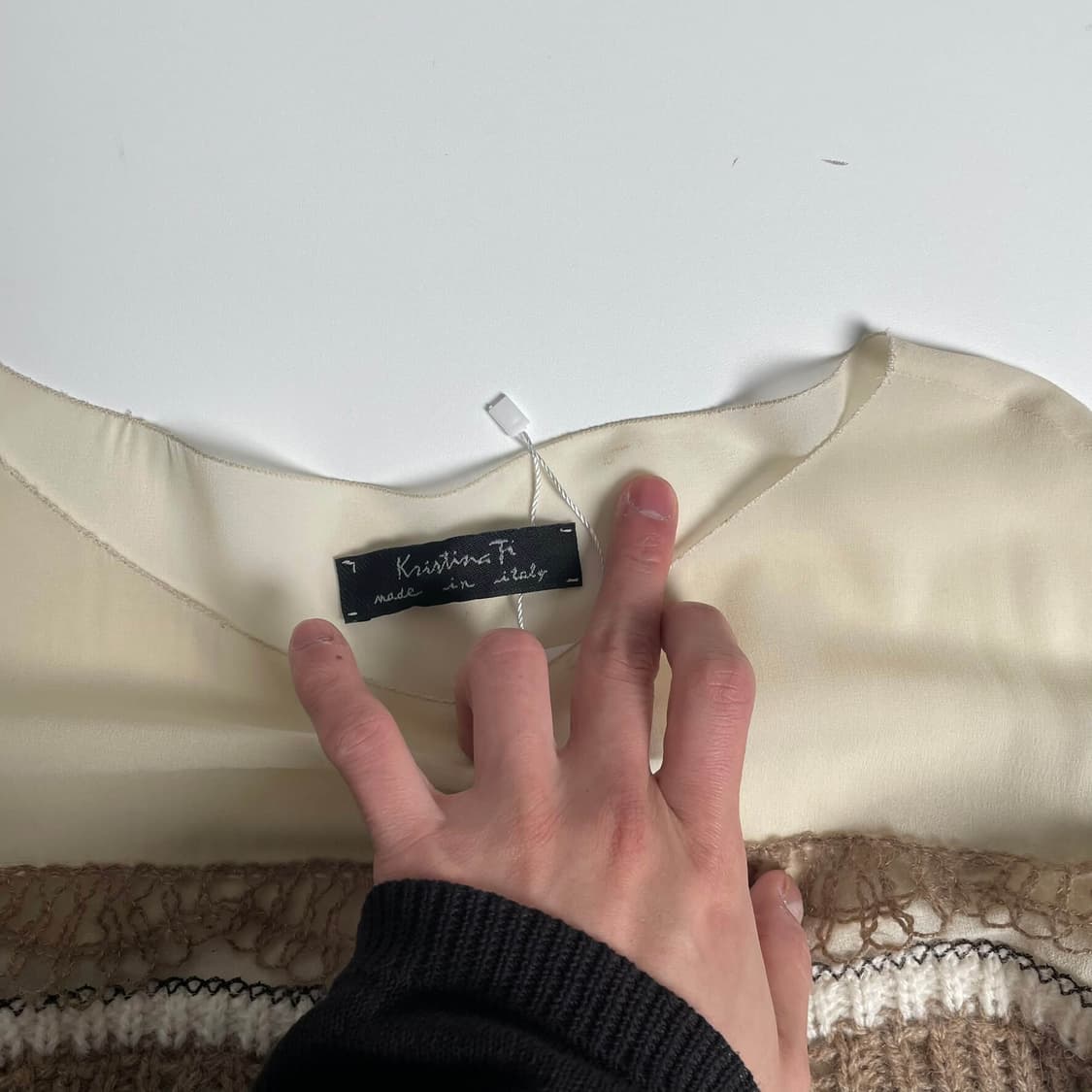 Kristina ti 멀티 레이어 실크 모헤어 니트 (italy)   상품이미지6