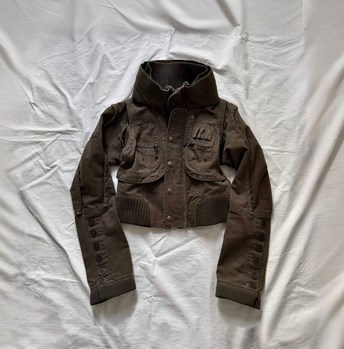 00's 해체주의 하이넥 아카이브 베스트 스터드 앤틱 자켓 y2k 상품이미지3
