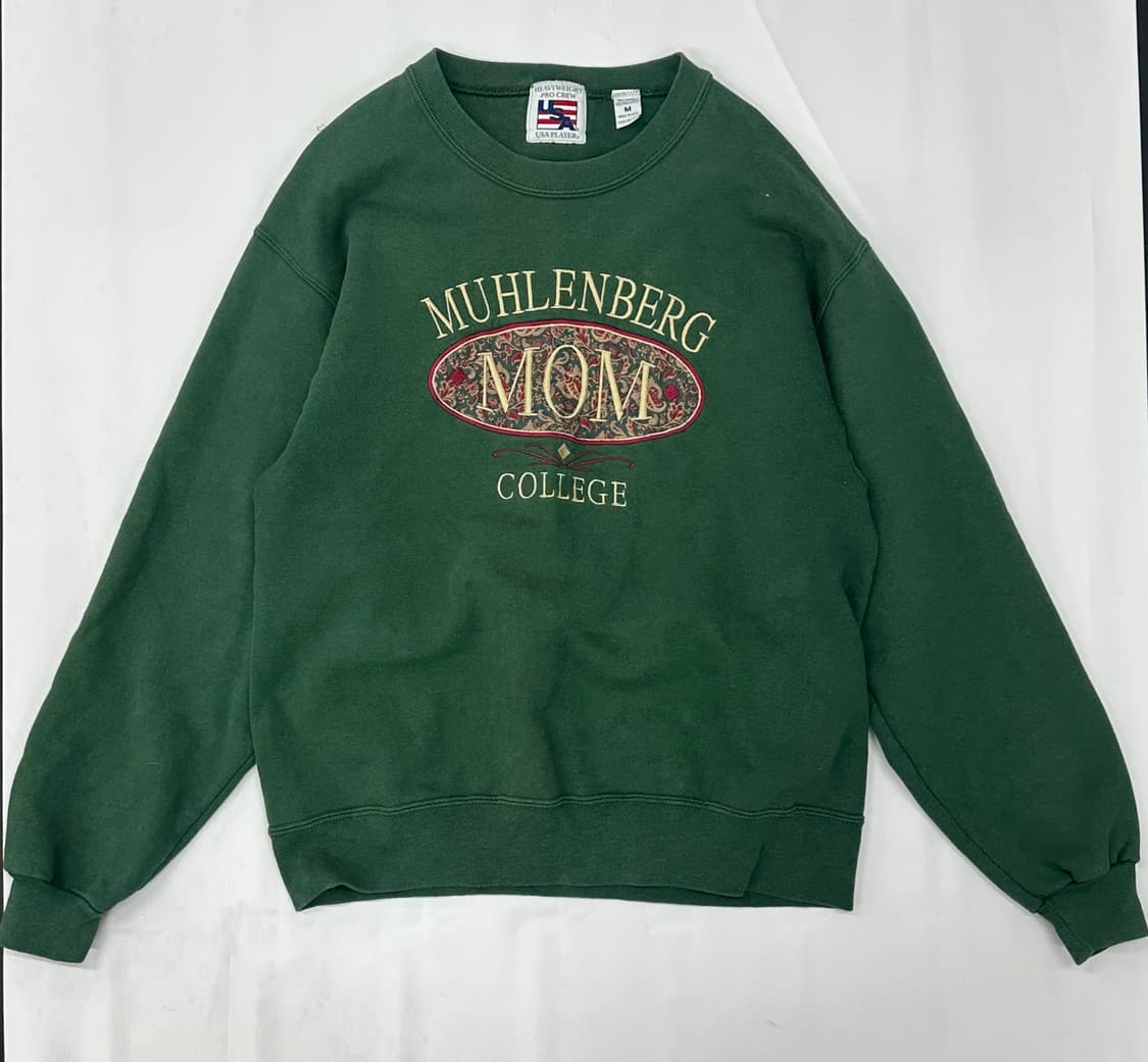 USA 그린 보헤미안 패치 빈티지 기모 맨투맨 그런지 핀터 상품이미지2