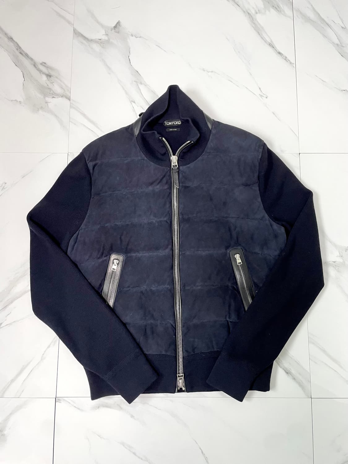 새상품 톰포드 스웨이드 캐시미어 니트 패딩 구스다운 54 옷걸이O 상품이미지1