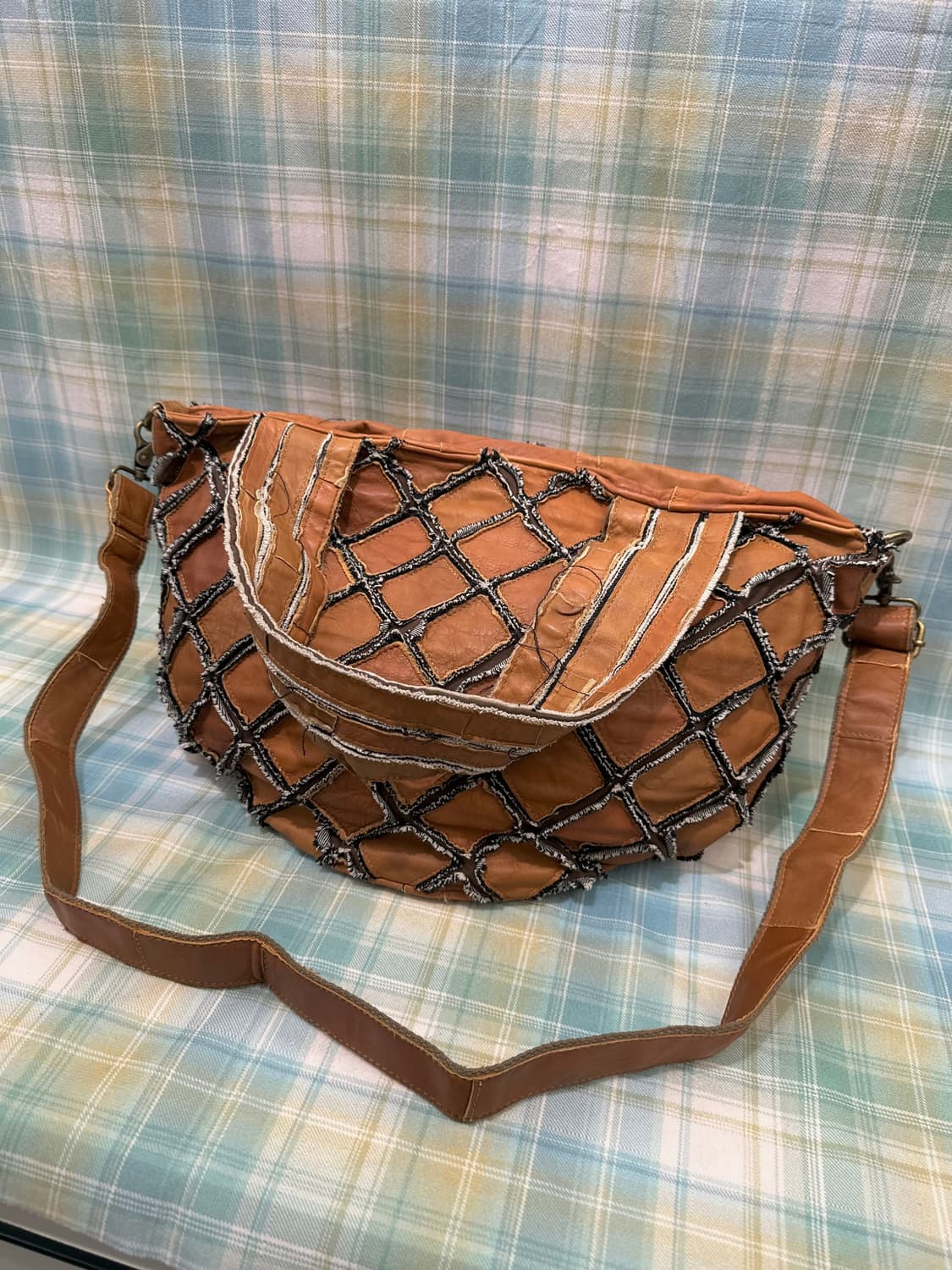 Brown Real Leather Cross Bag 상품이미지1