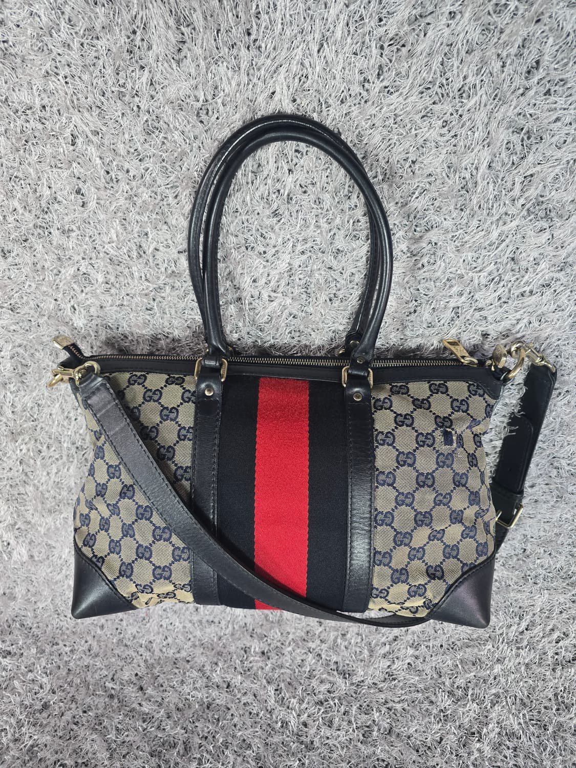 구찌 GG 캔버스 삼선 숄더백  상품이미지2