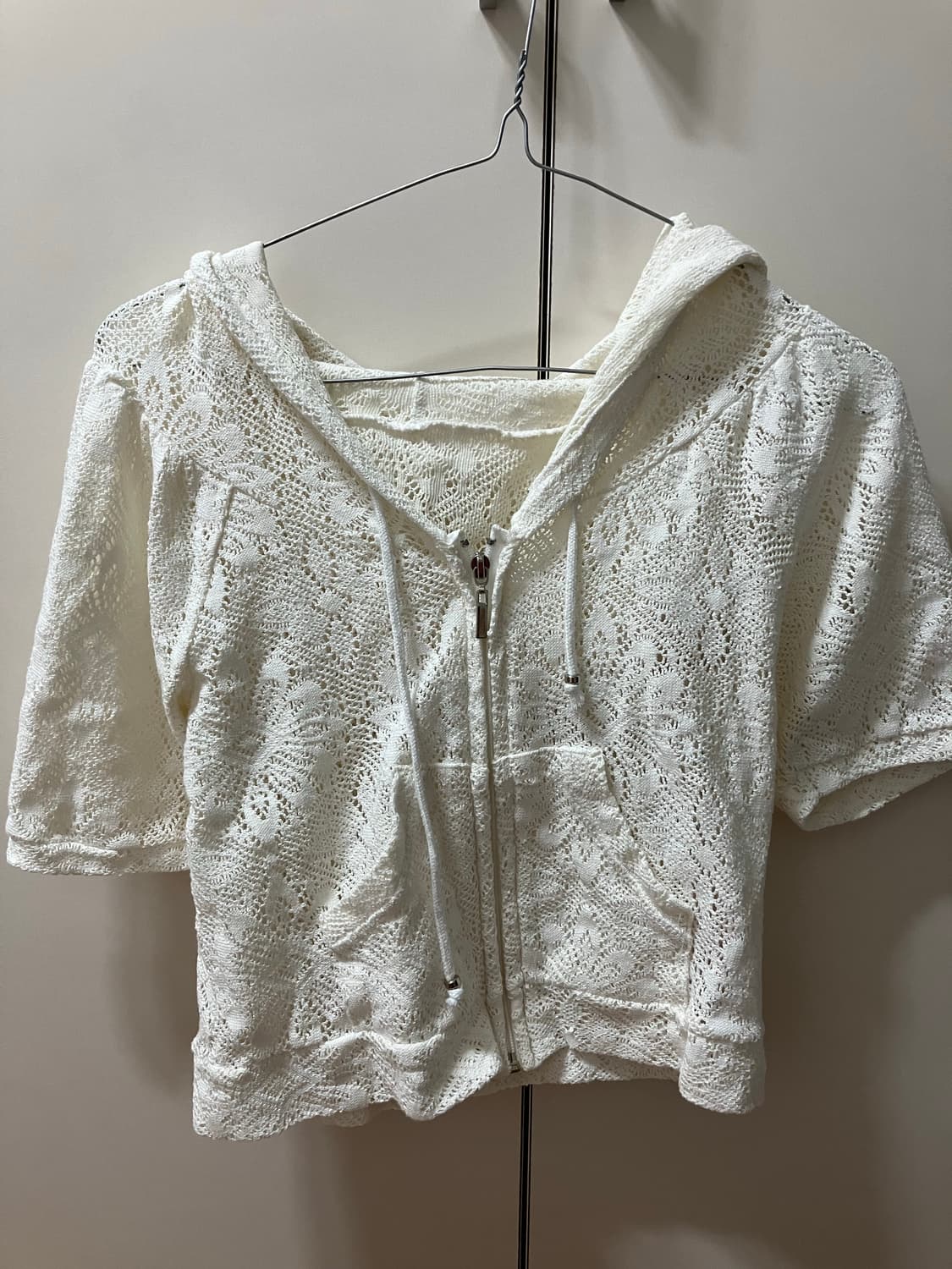 빈티지 페어리 크롭 집업 가디건 크로셰 데스라이즈 데라 상품이미지1