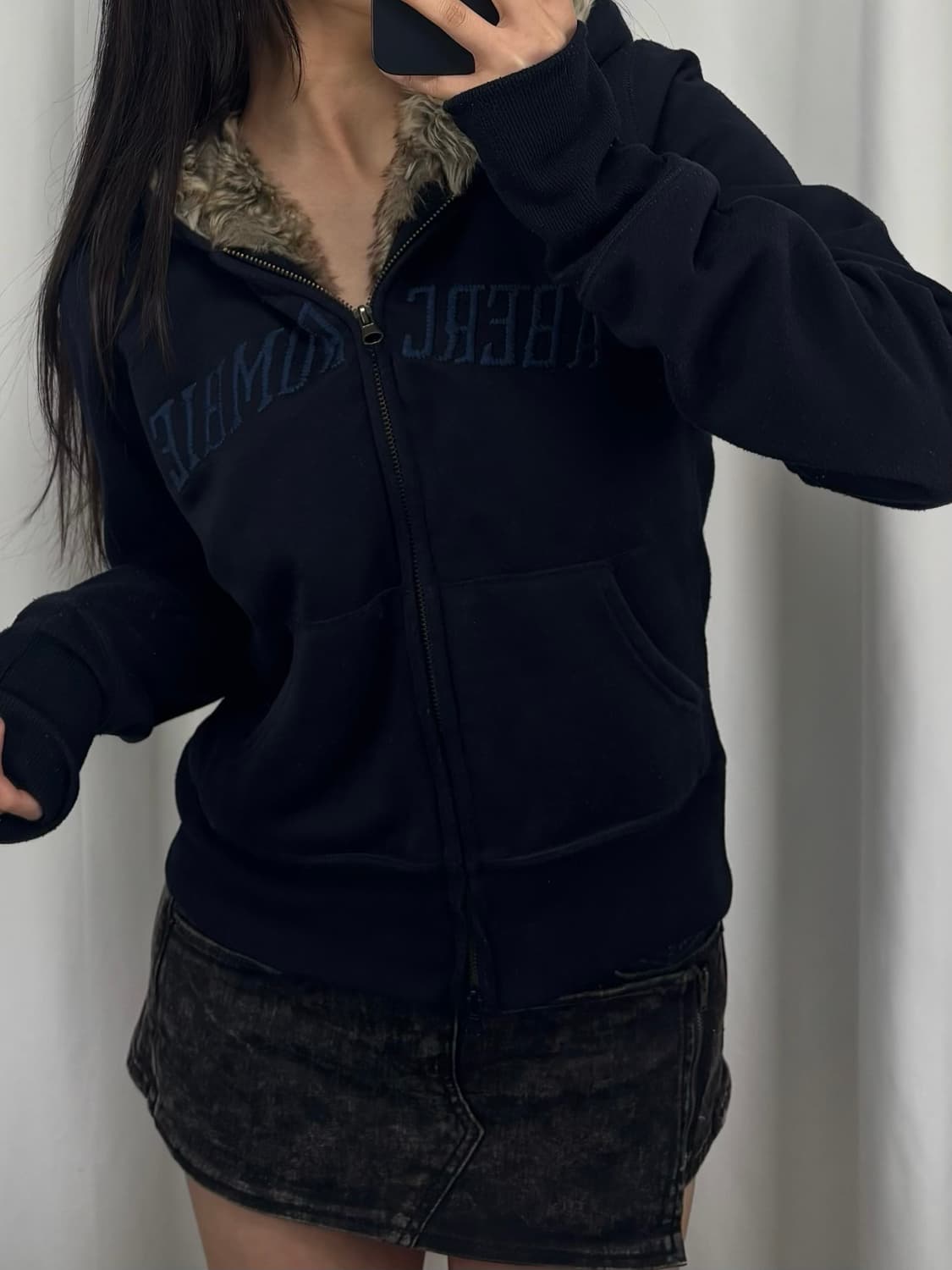 아베크롬비 울프죠 네이비 후드집업 상품이미지1