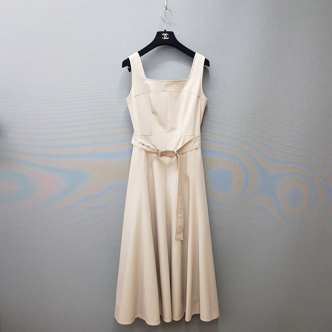 미샤 2024 스퀘어넥 벨트 A라인 롱 원피스 XS사이즈 상품이미지1