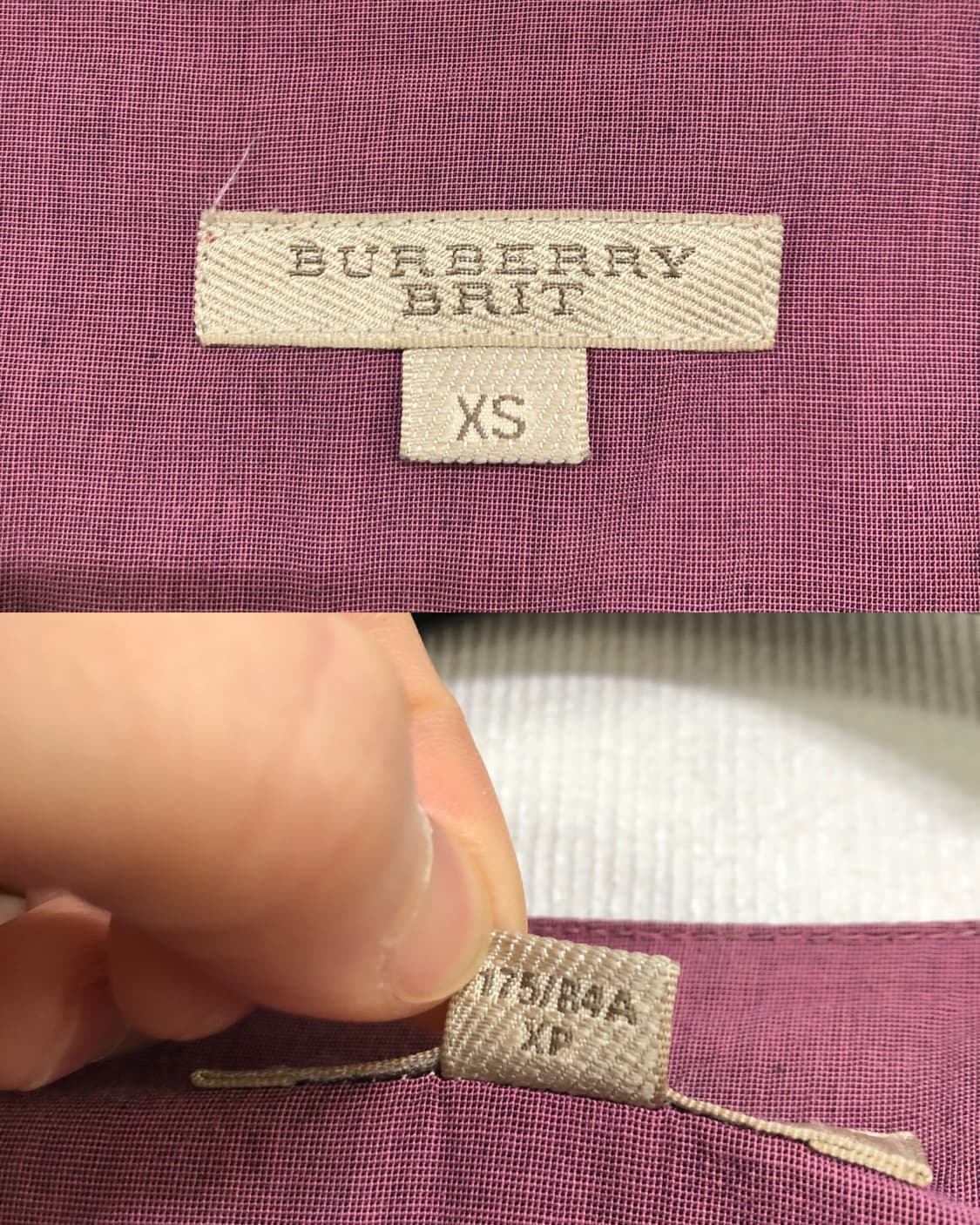 여성 버버리 브릿 라운드넥 9부소매 코튼혼방 체크 튜닉 블라우스 _ 핑크 상품이미지9