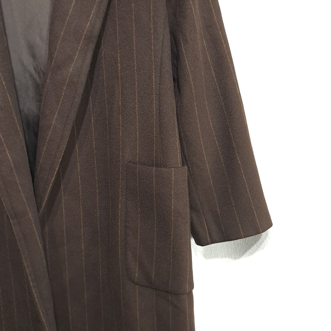 CL003 S/M 막스마라 이탈리아 울&앙고라 핀스트라이프 코트 상품이미지3
