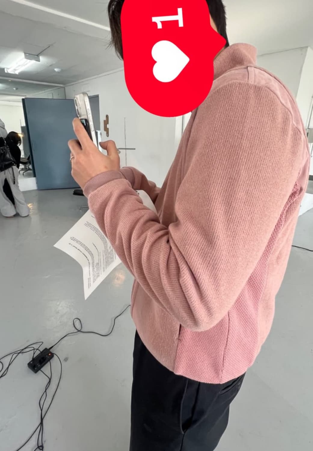 엑슬림 ep 01 니트  져지 핑크 상품이미지5