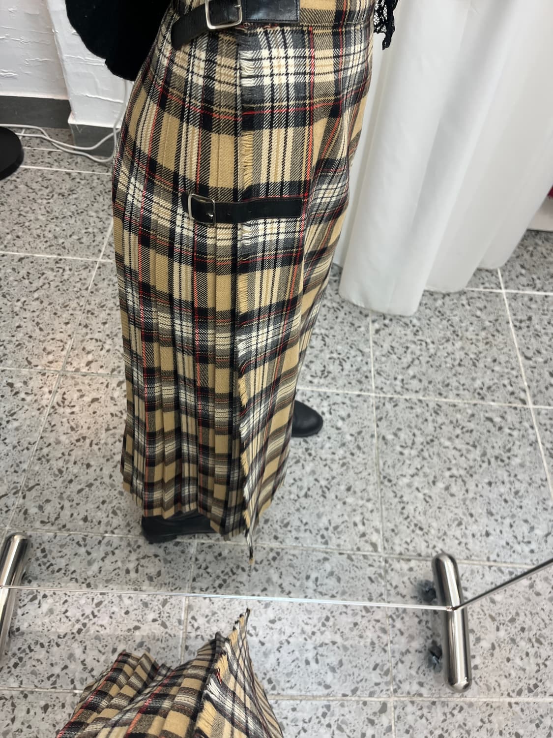 yellow scottish lap skirt 상품이미지3