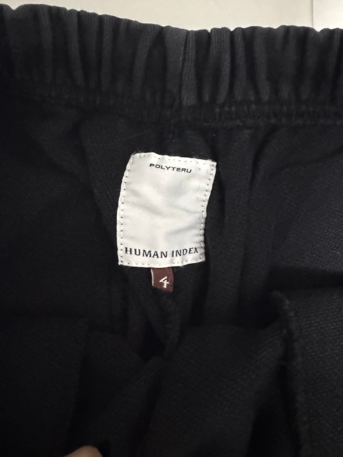 [4,XL]폴리테루 휴먼인덱스 스웻팬츠 002 블랙 상품이미지4