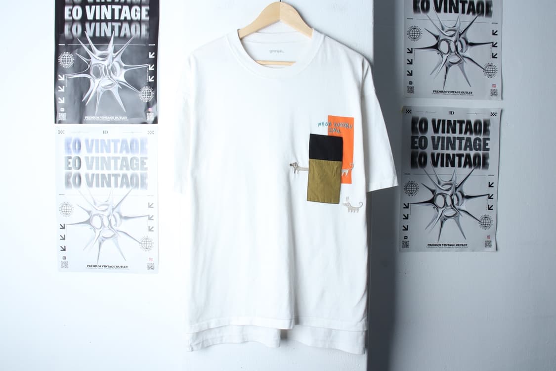 (L-XL) 그라니프 반팔 티셔츠 포켓 화이트 한정판-7B9B 상품이미지2