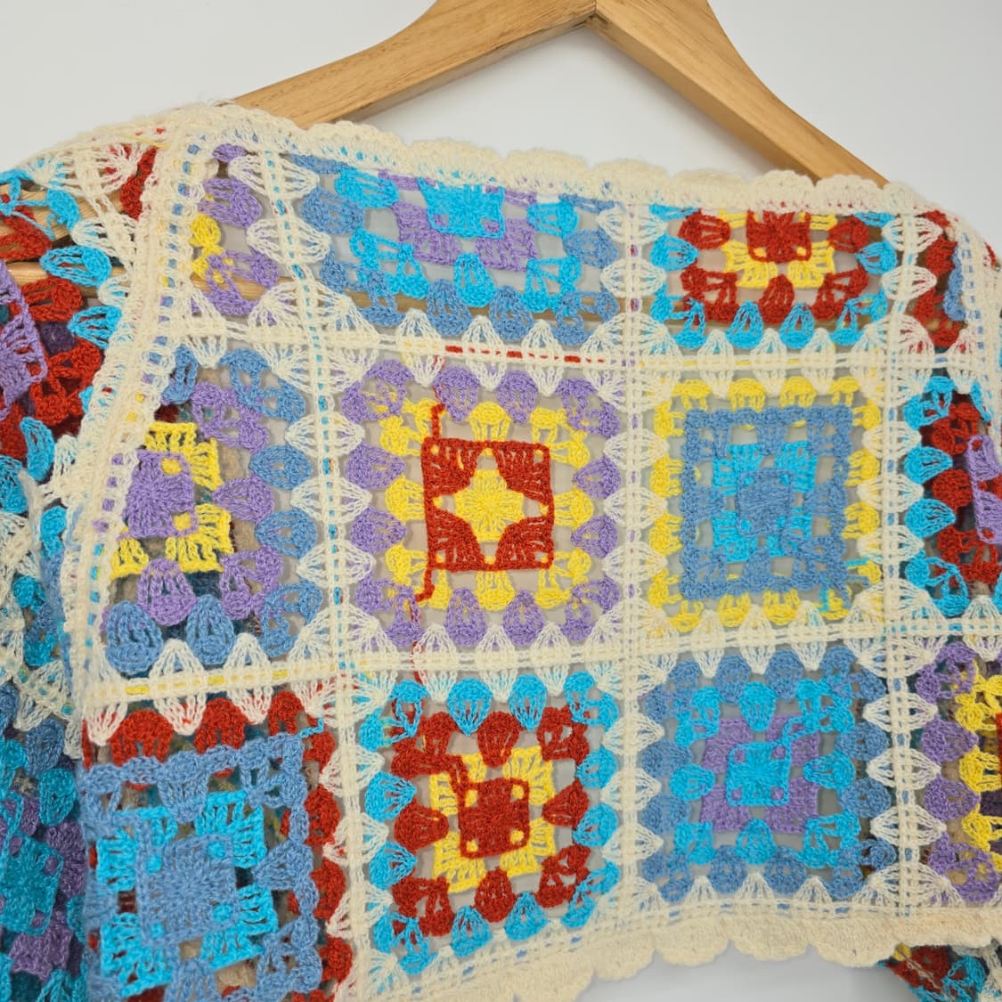 모리걸 컬러풀 모티브 크로셰 뜨개 볼레로 가디건 상품이미지5