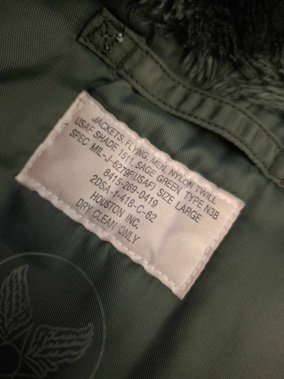 오리지날 휴스턴 미공군 N-3B 파카 상품이미지6