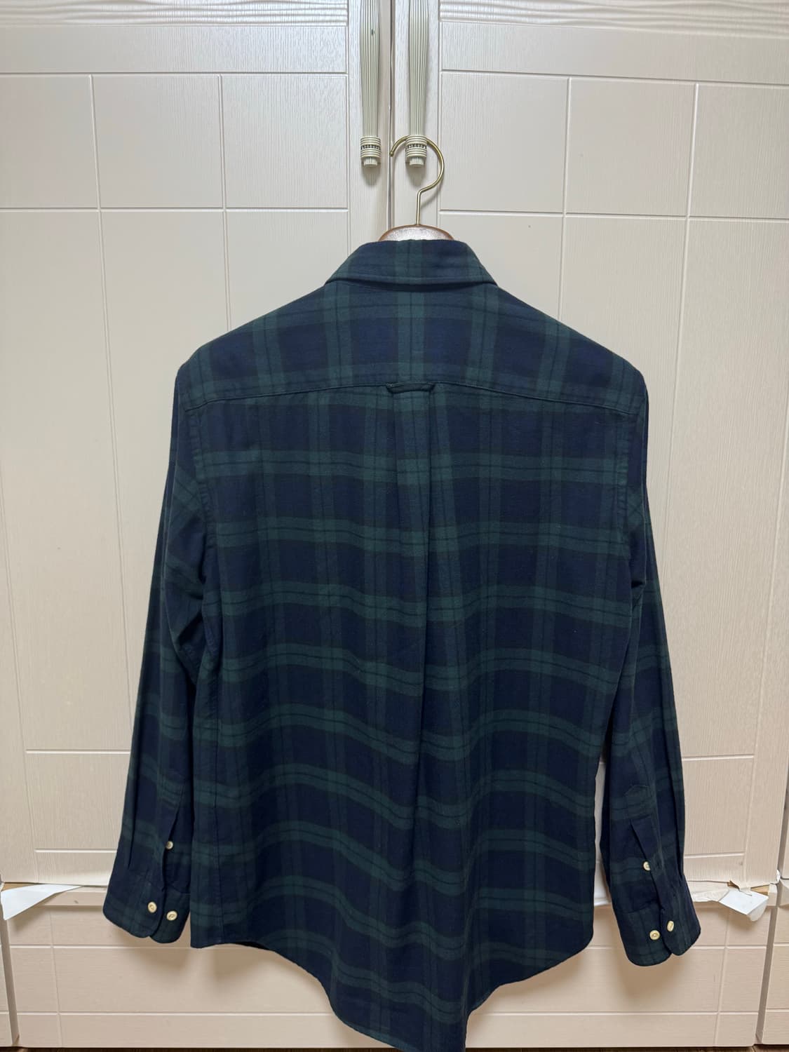 바스통 블랙와치 셔츠 L 상품이미지4