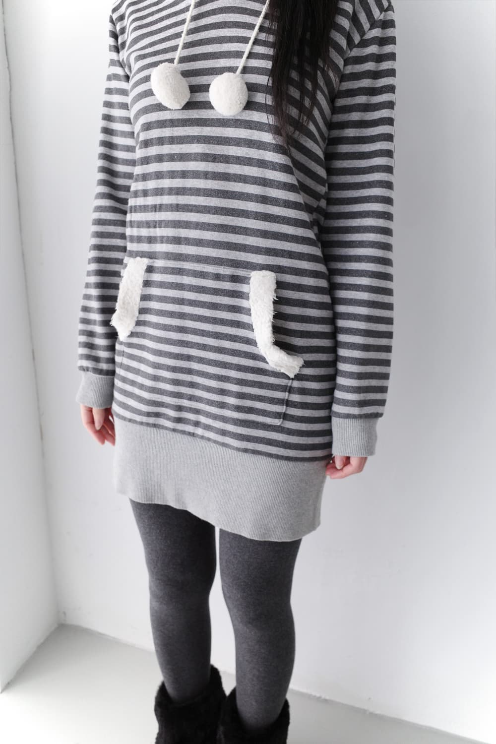 cecil mcbee) stripe hood one-piece  상품이미지6