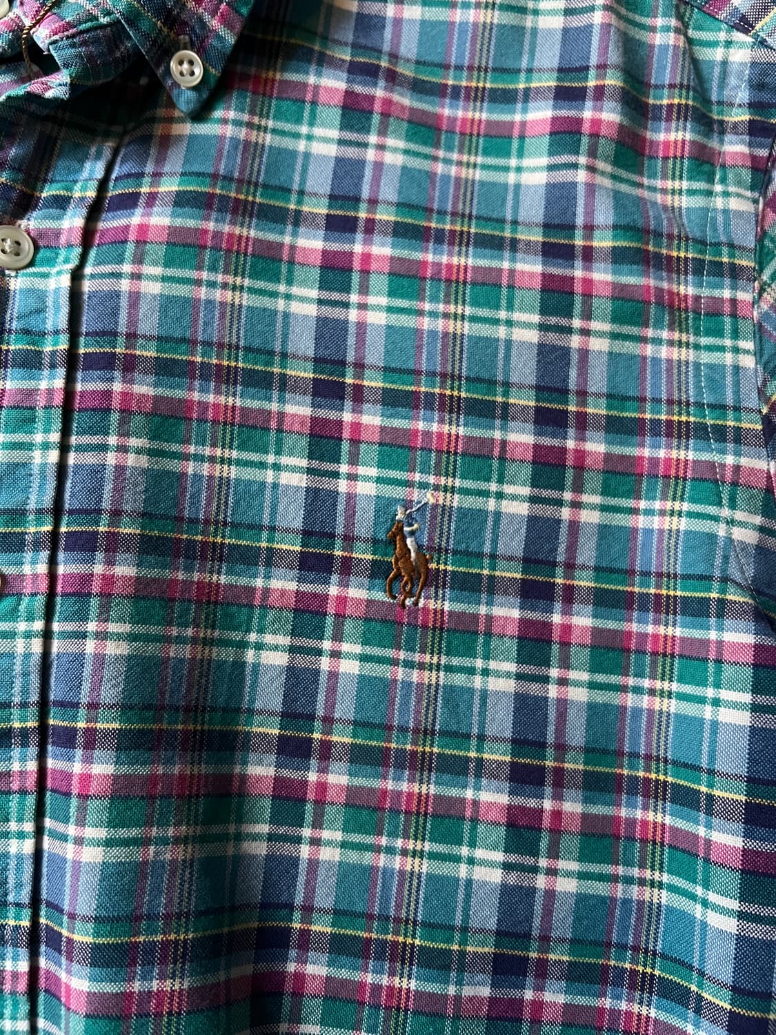 [S]폴로 랄프로렌 포니로고 타탄체크 셔츠 상품이미지3