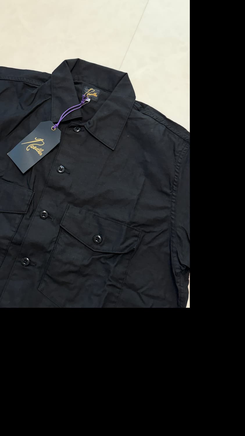 니들스 숏슬리브 퍼티그 셔츠 블랙 상품이미지2