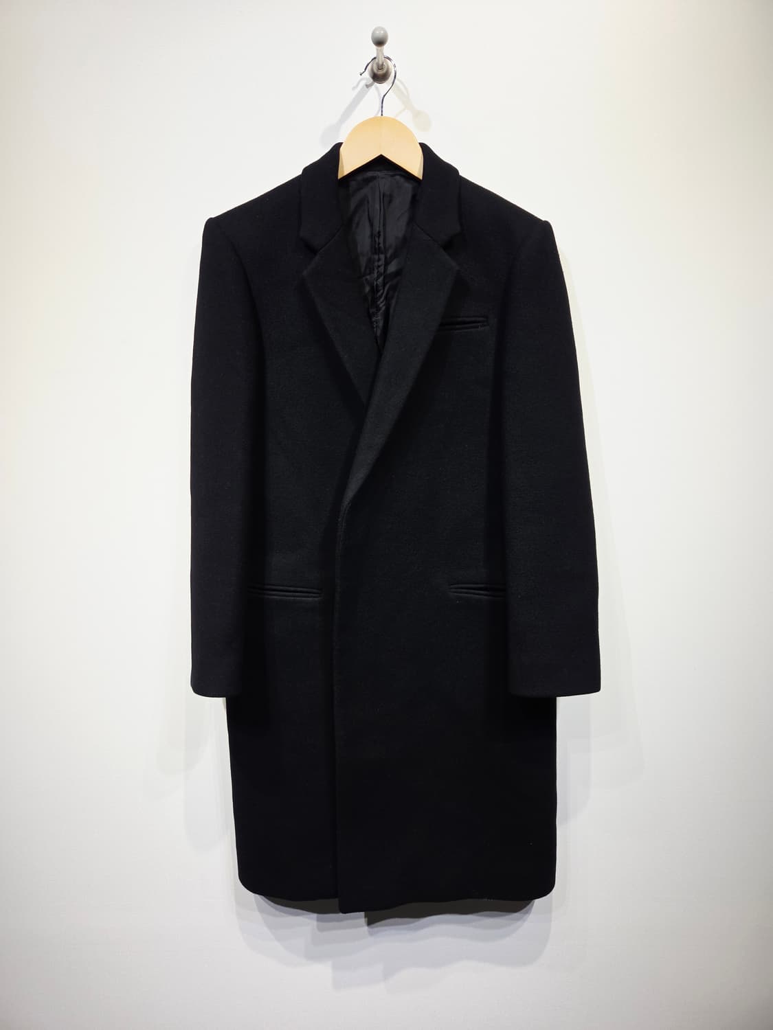 BLOSSOM 블러썸 울 96% 미니멀 블랙 롱 코트 상품이미지2