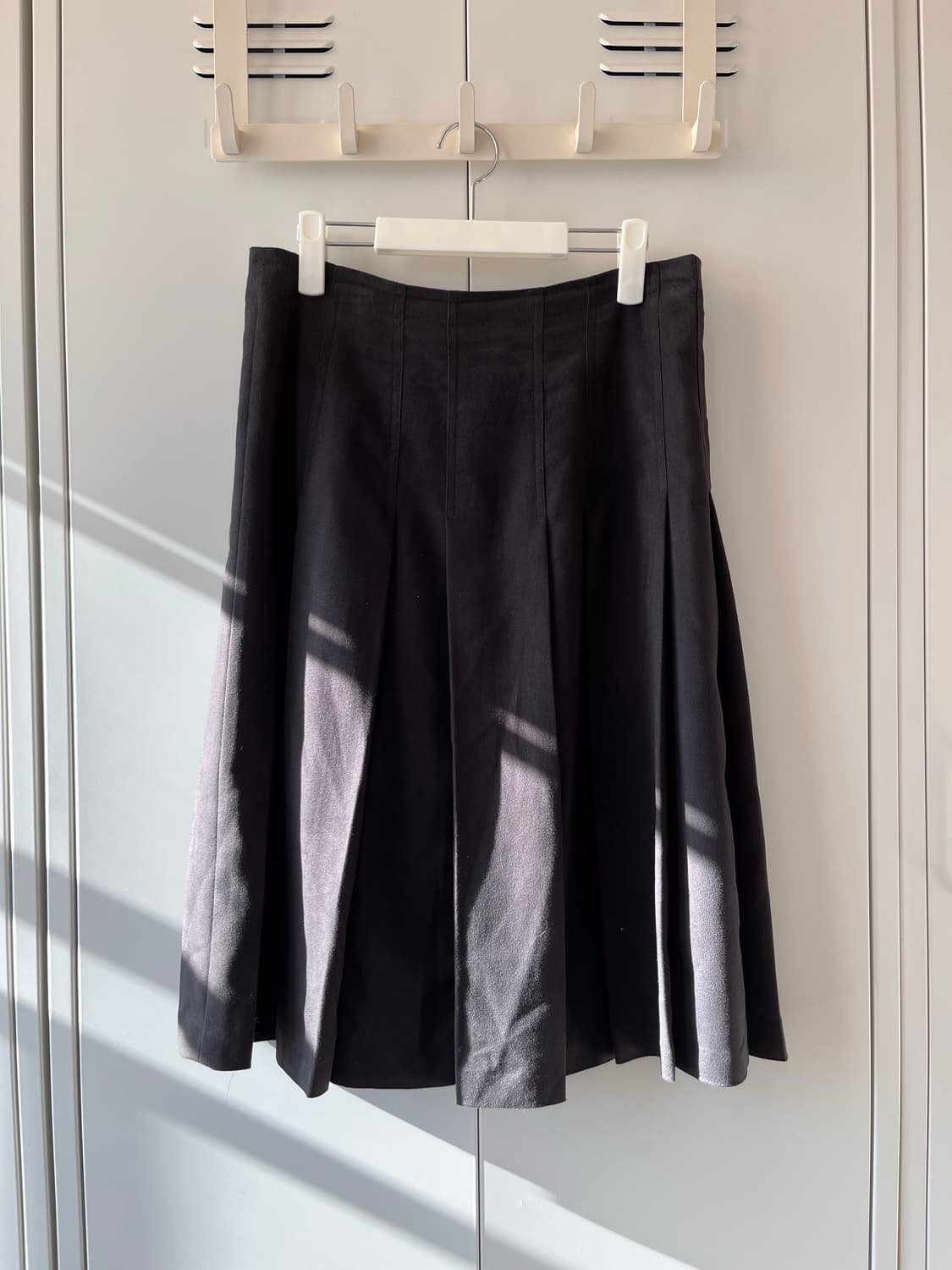 Sonia 빈티지 스웨이드 플리츠 롱스커트 상품이미지2