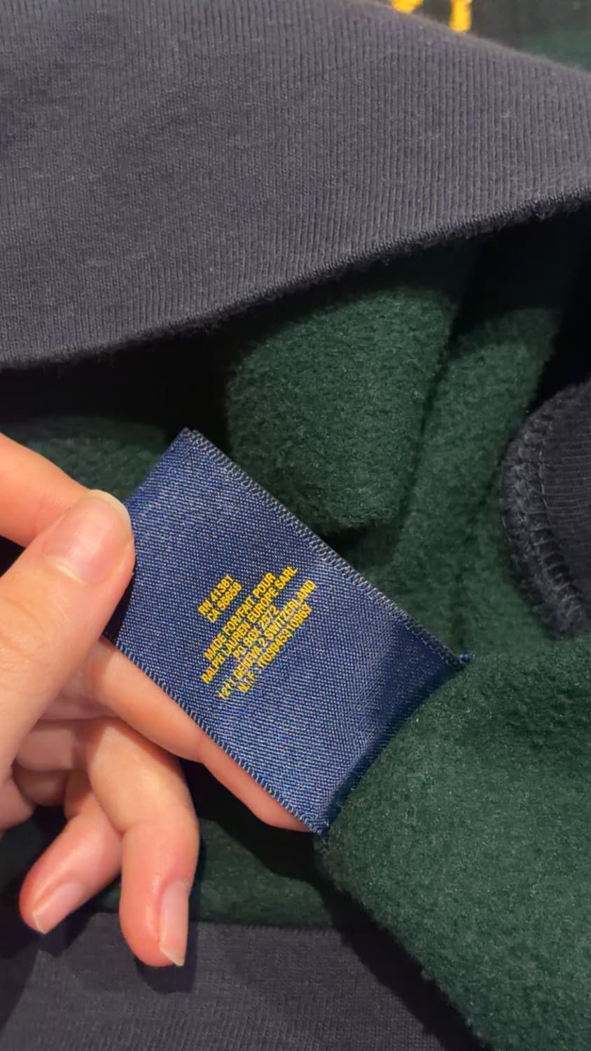 폴로 랄프로렌 빅포니 체크 카키 카라 맨투맨 상품이미지3