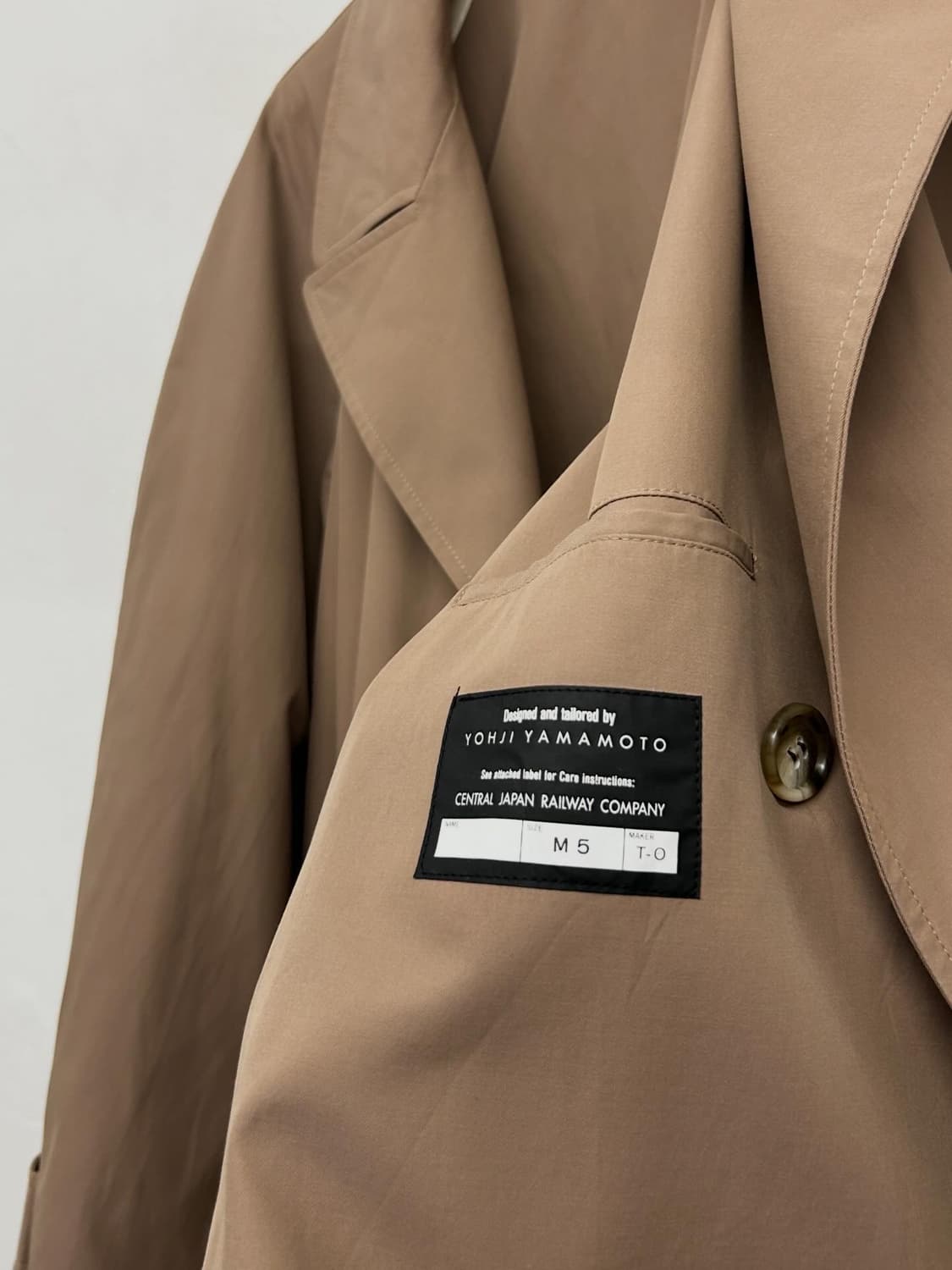 90s 요지야마모토 JR Central Railway 트렌치코트 상품이미지6