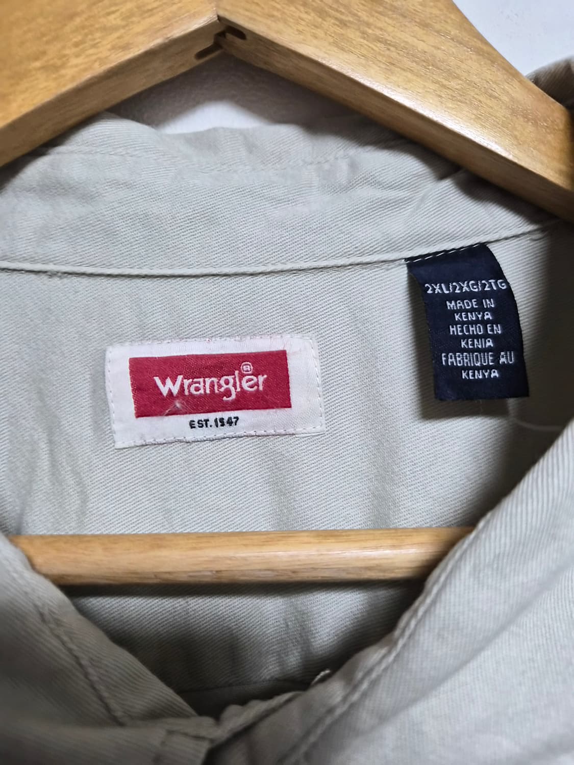 랭글러Wrangler 투포켓 워크 셔츠 2XL - S384 상품이미지3