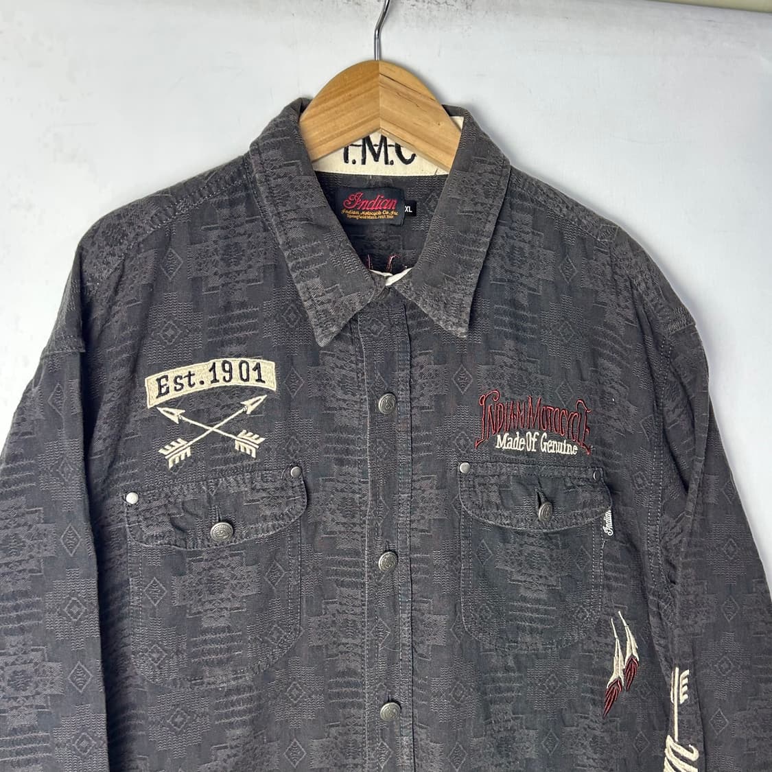 [Indian Motorcycle] 인디안 모터사이클 자수 워크 셔츠 상품이미지3