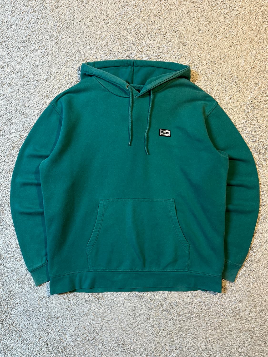 오베이 OBEY 스몰로고 후드티 그린 상품이미지1