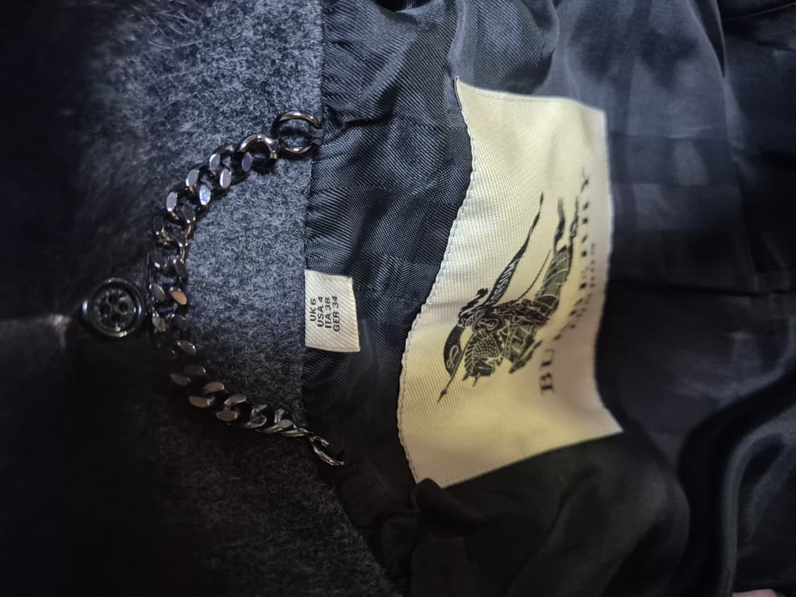 버버리 55사이즈 캐시미어 여우털 코트 상품이미지3