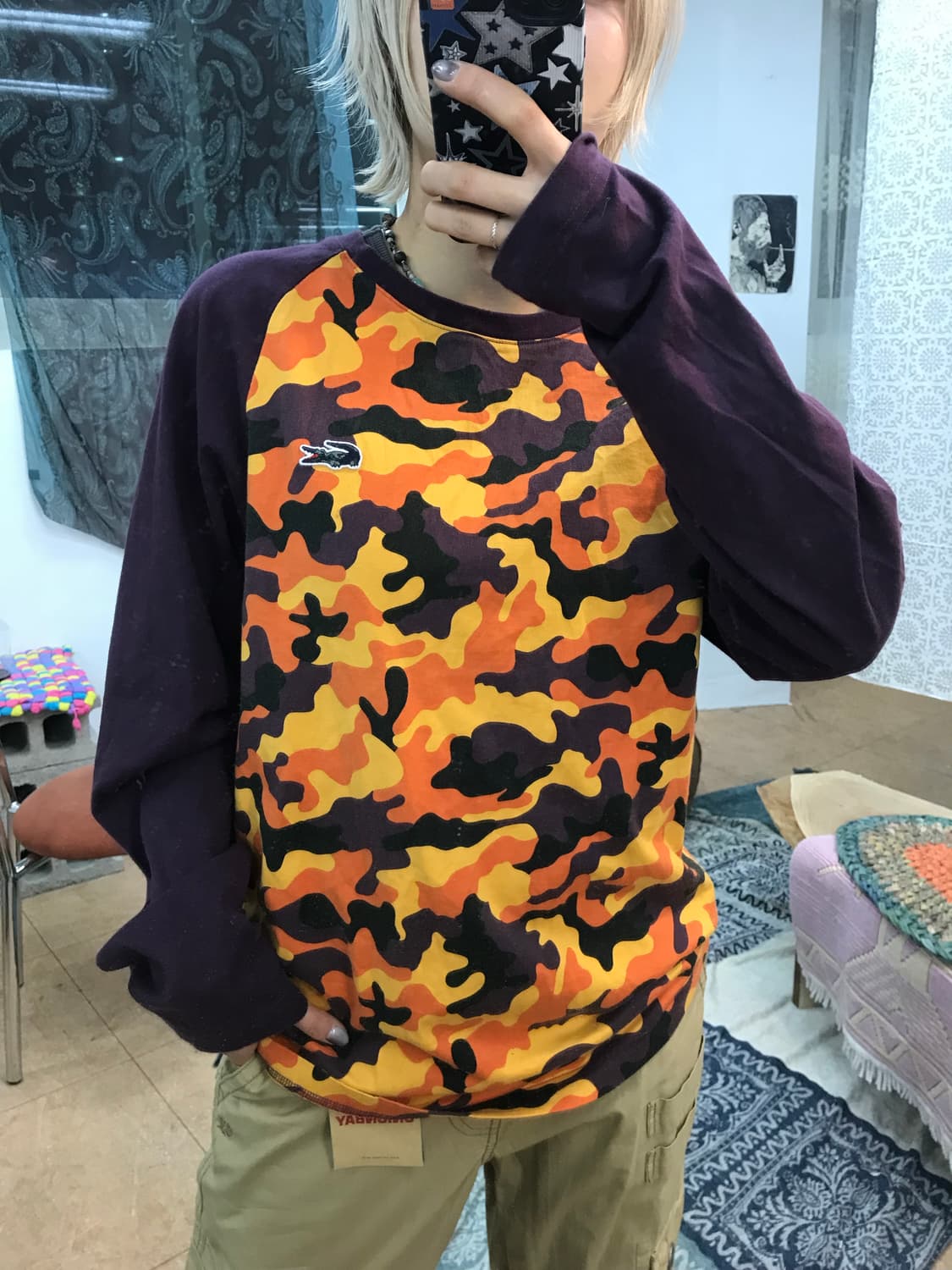 라코스테 카모 나그랑 롱슬리브 긴팔티  상품이미지1