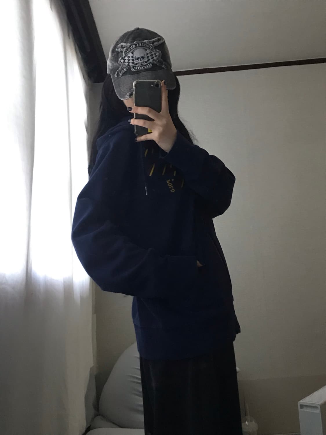 폴로 네이비 오버핏 후드집업 상품이미지5