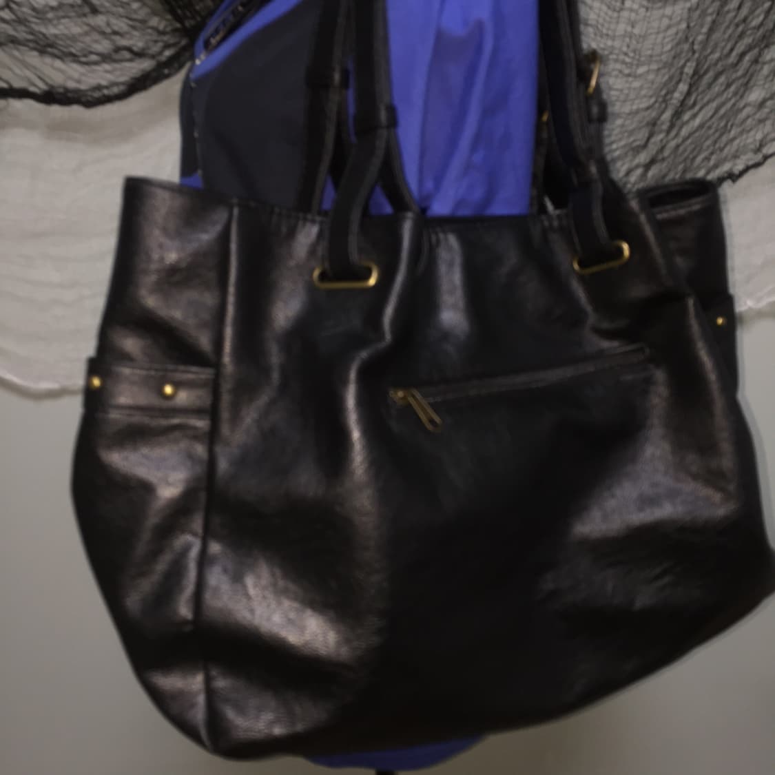 Gold stud point big shoulder bag 상품이미지7