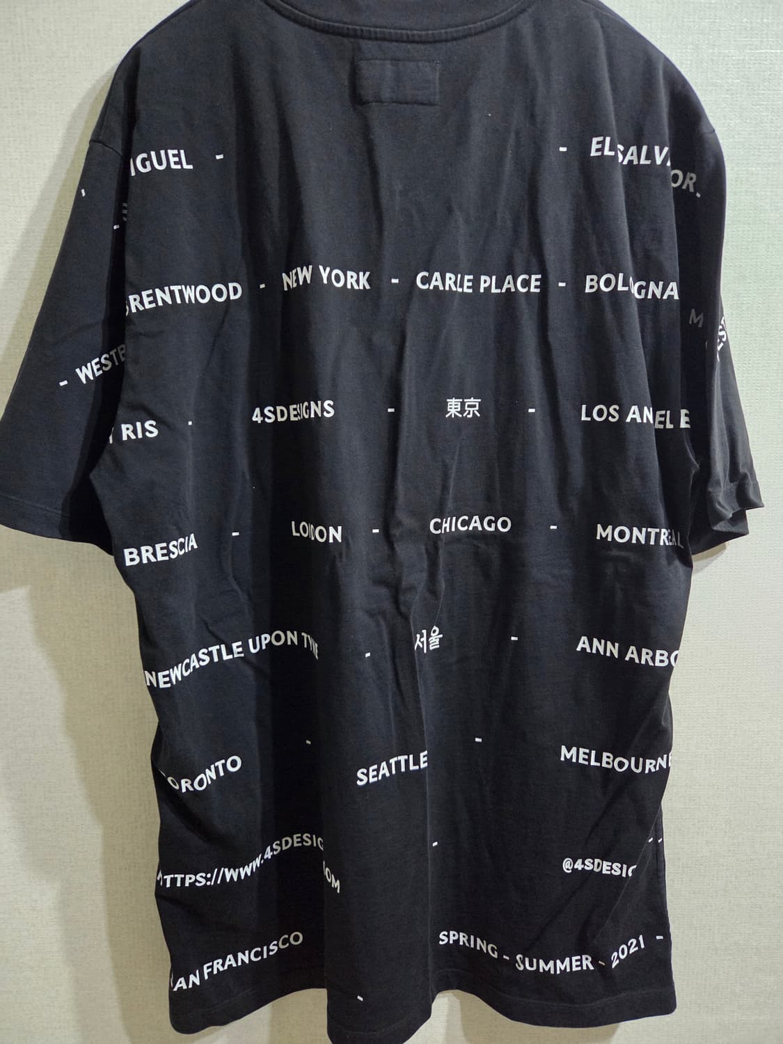 4SDESIGN 시티 로고 반팔티 상품이미지2