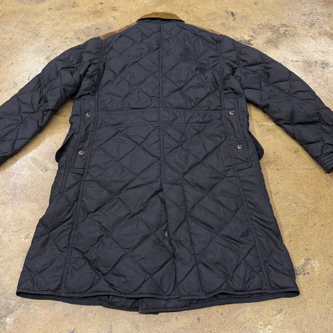 [정품/S] 폴로 랄프로렌 퀼팅 자켓 블랙 코듀로이 패치 b8 상품이미지4