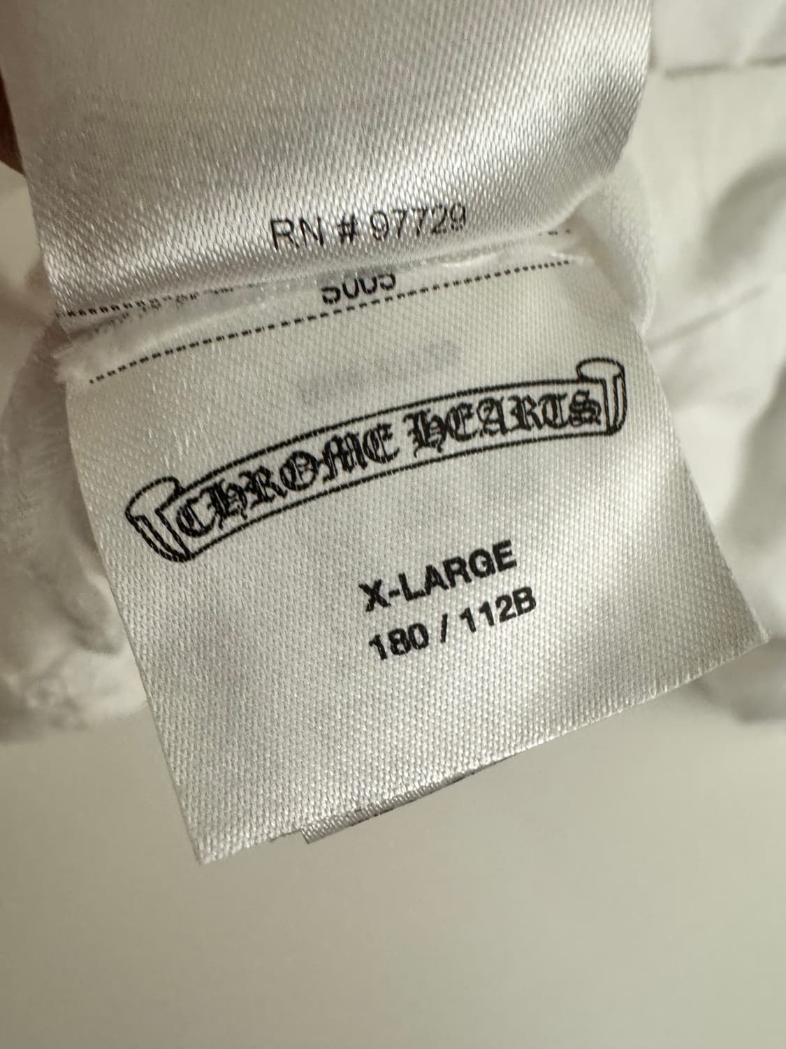 크롬하츠 넥 스크립트 롱슬리브 XL 화이트 상품이미지4