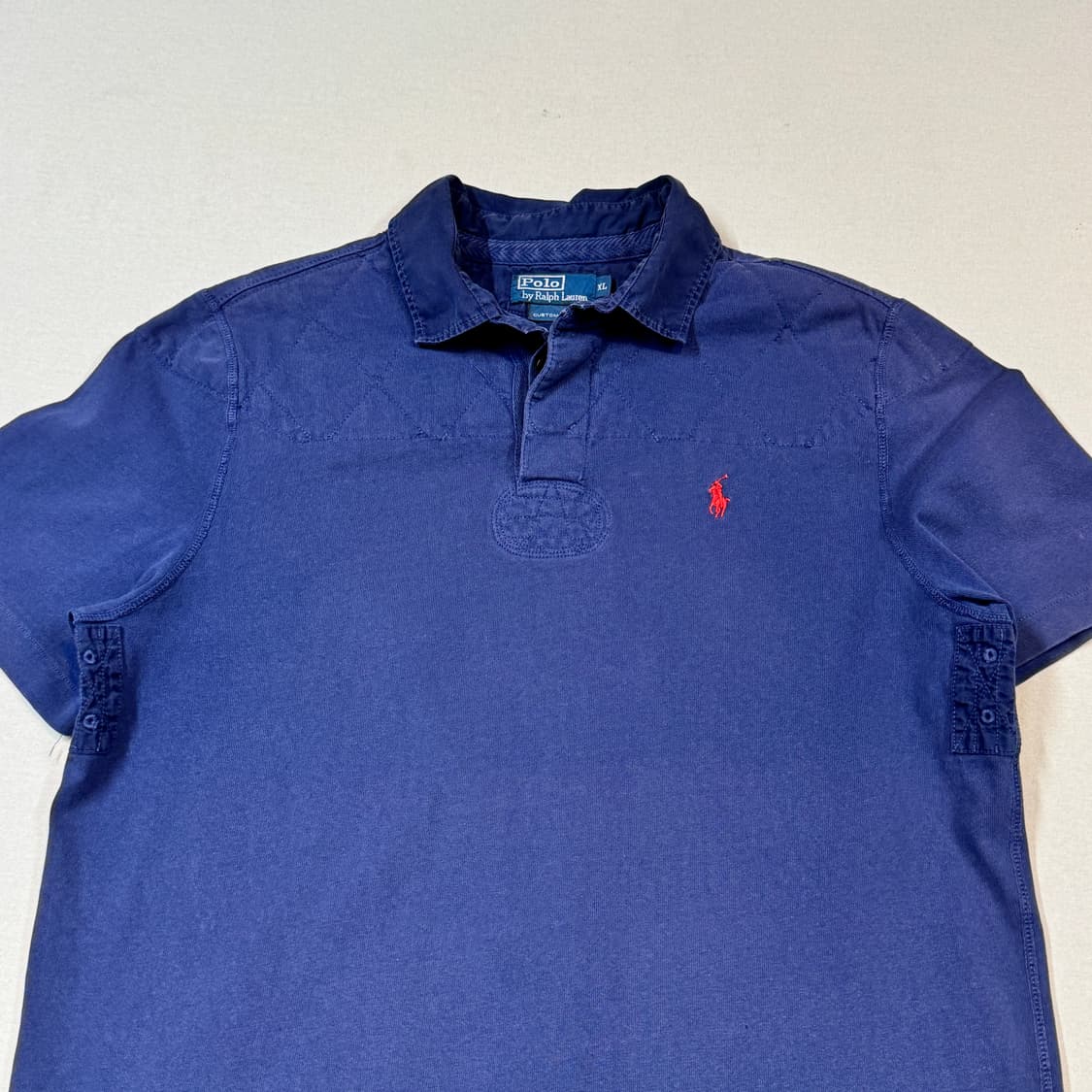 XL) 폴로 랄프로렌 럭비티 반팔 카라티 네이비 상품이미지3