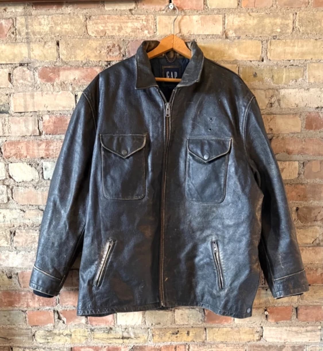 올드 갭 레더 자켓 상품이미지1